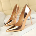 Women's Pointed Toe Stiletto Pumps – Slip-On High Heels