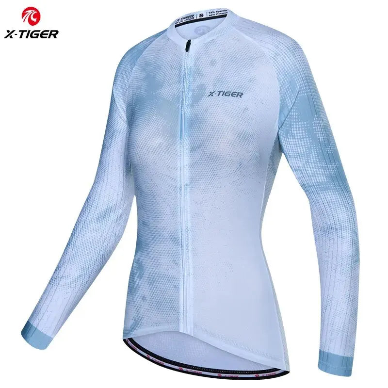 X-Tiger Women's Long Sleeve Cycling Jersey | Breathable Bike Top