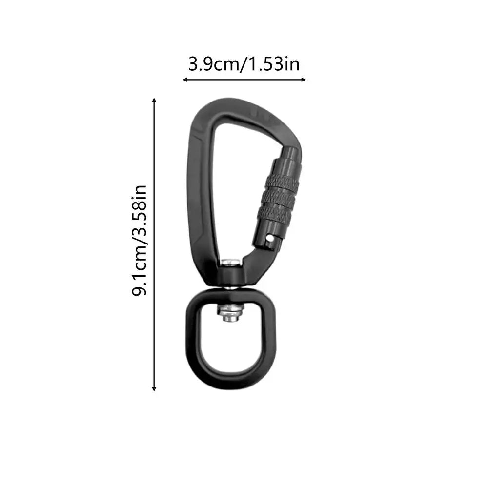 Aluminum Alloy Swivel Carabiner D-Ring Clip | Camping Hiking