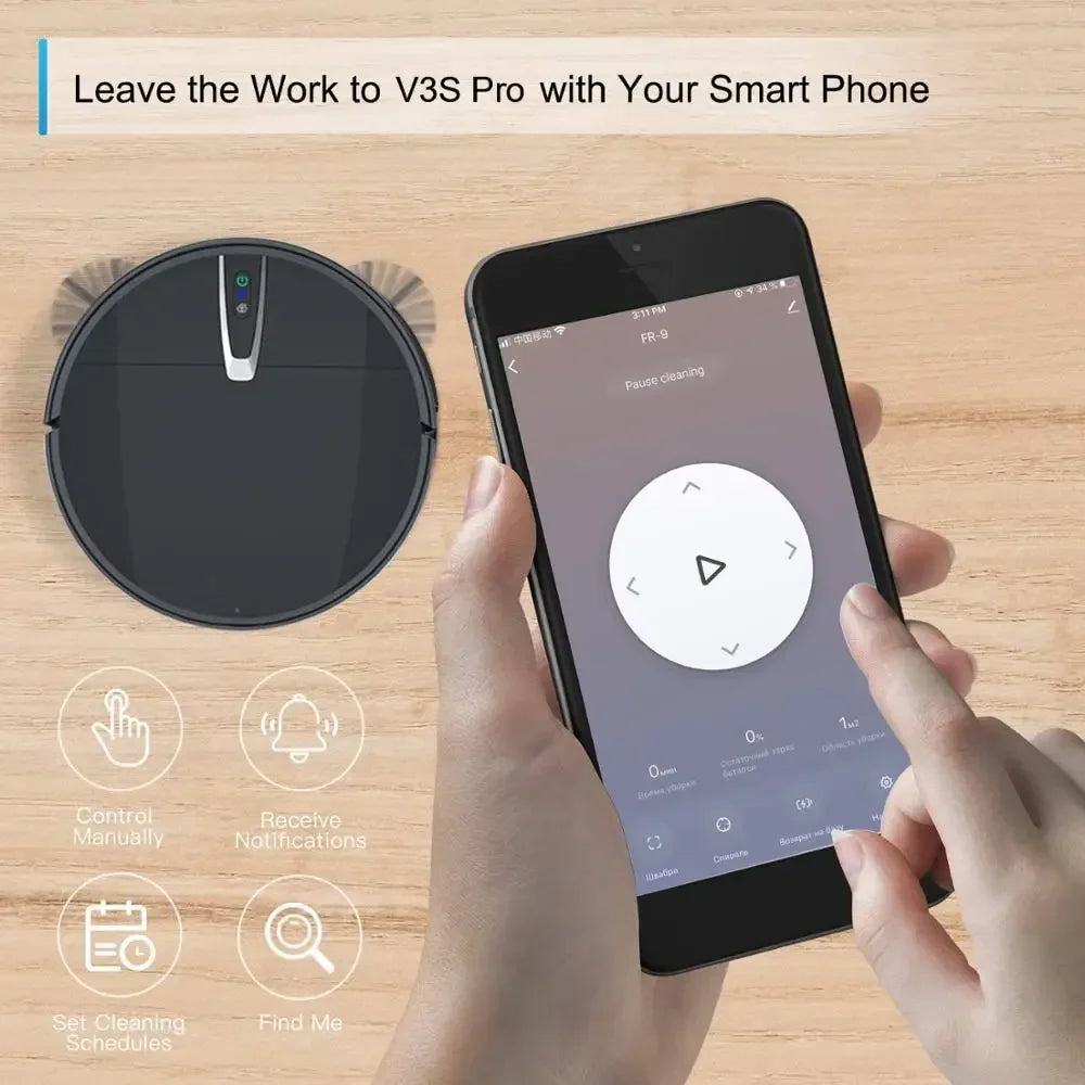 GUOHE V3S Pro Robot Vacuum & Mop | 3800Pa | APP & Voice Control