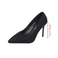 Black Stiletto Pumps – Pointed Toe High Heel Slip-On Shoes