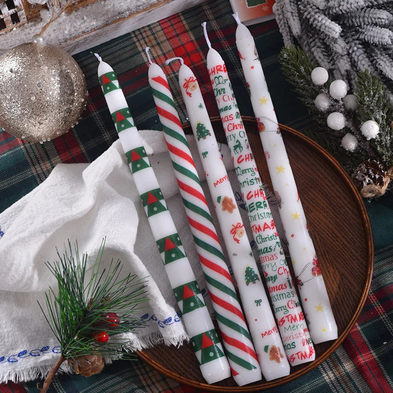 French Rose Printed Soy Wax Taper Candles – Set of 2 | Home Décor