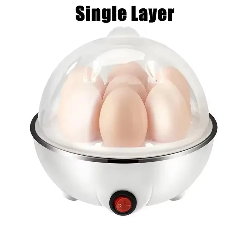Electric Egg Cooker & Steamer – 7-Egg, 350W, Auto Shut-Off