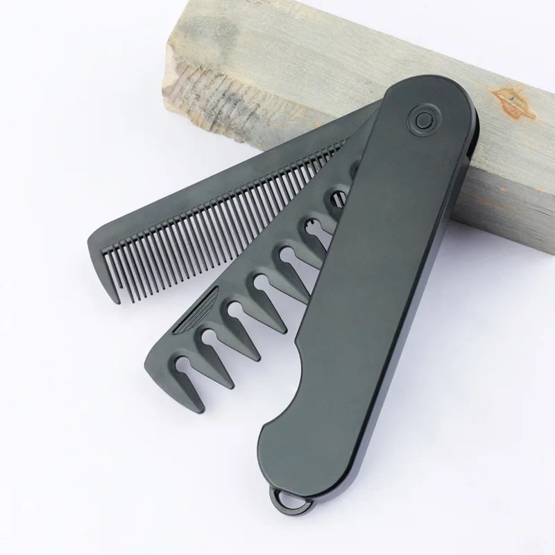 Portable Folding Pocket Comb – Wide & Fine Tooth Hair & Beard