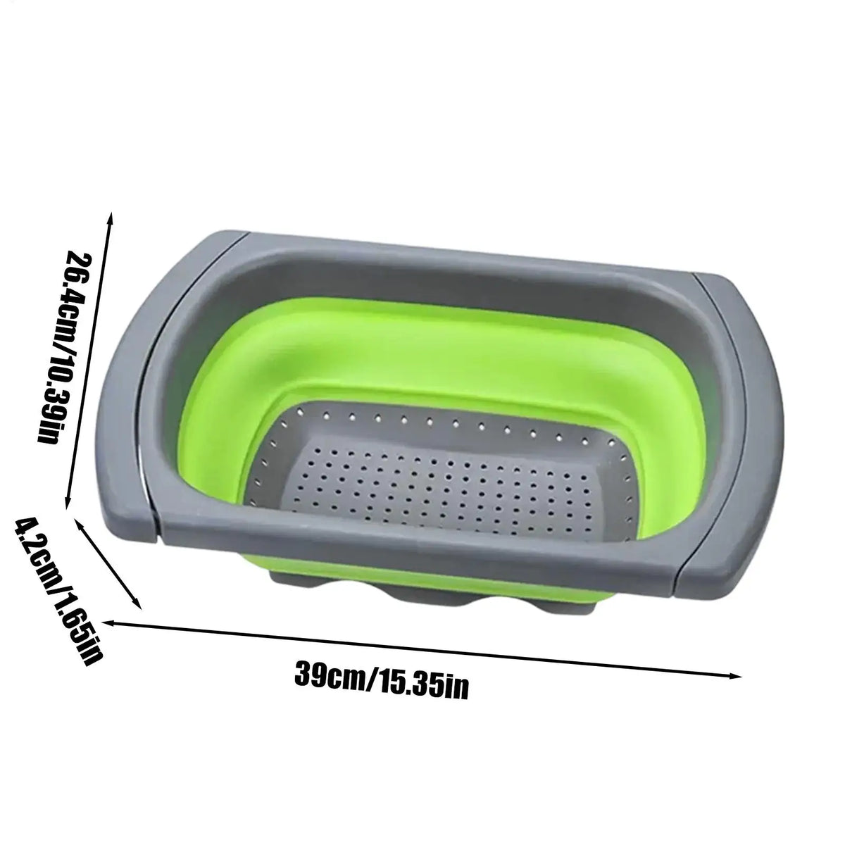 Foldable Over-Sink Colander Basket with Extendable Handles