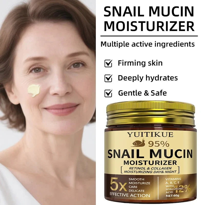 Snail Mucin Cream 60g – Retinol, Collagen & Hyaluronic Acid