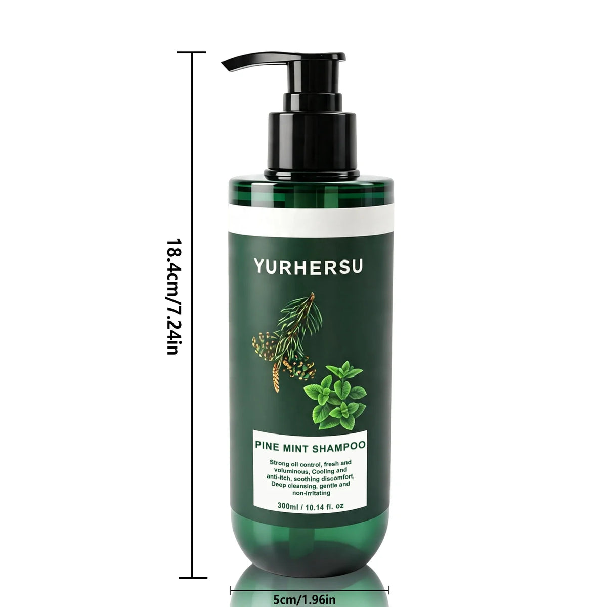 Pine & Peppermint Shampoo – Anti-Dandruff & Oil Control 300ml