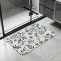 Portuguese Blue Tile Diatomite Bath Mat | Quick Dry Non-Slip