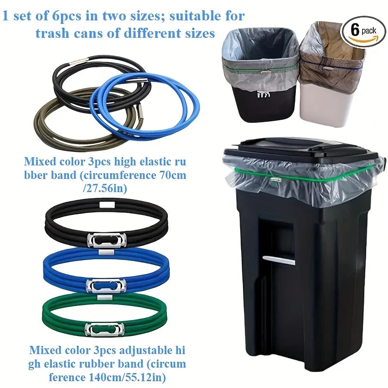 Elastic Rubber Bands for 13–96 Gallon Trash Cans | Bag Secure