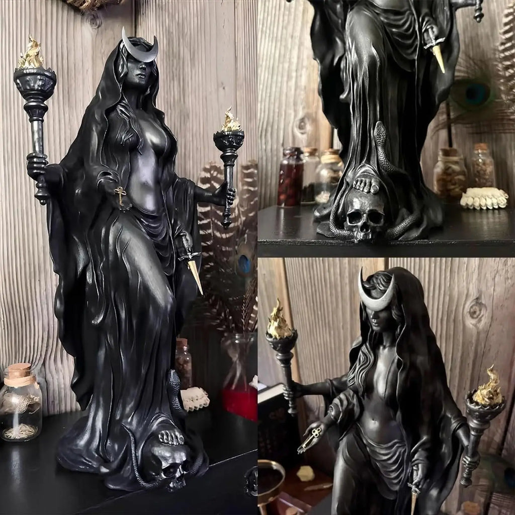 Hekate Niktipolos Goddess Figurine | Pagan Altar Sculpture