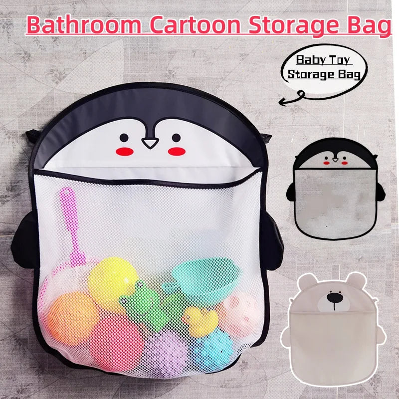 Mother Kids Baby Bath Toys Storage Bag Strong Suction Cups Game