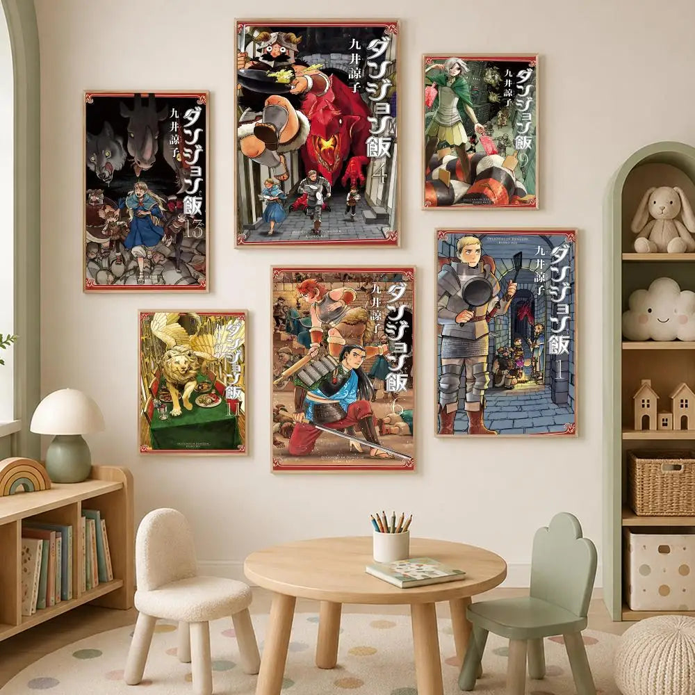 Dungeon Meshi Anime Self-Stick HD Wall Art Poster – Waterproof