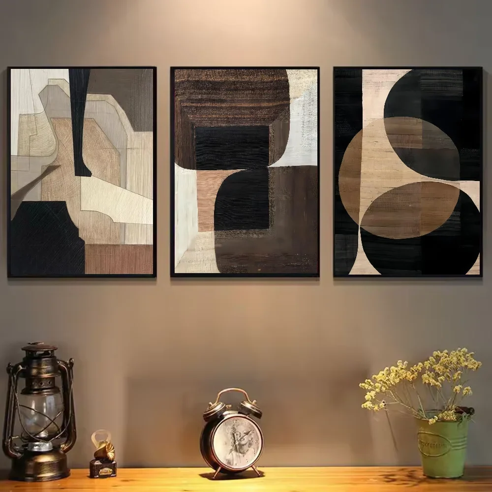 Abstract Retro Black Geometry Poster | HD Waterproof Wall Art