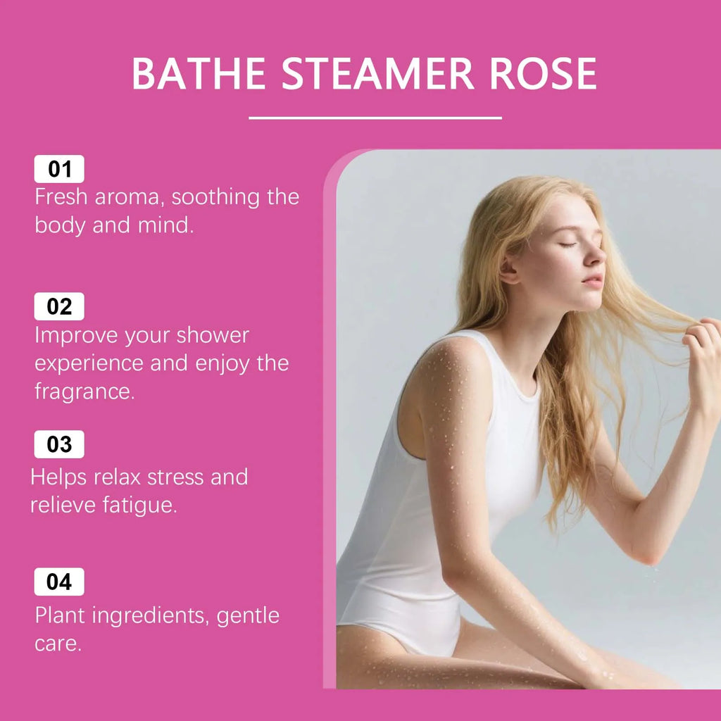 OceAura Rose Aromatherapy Shower Steamers | Home Spa Gift Set