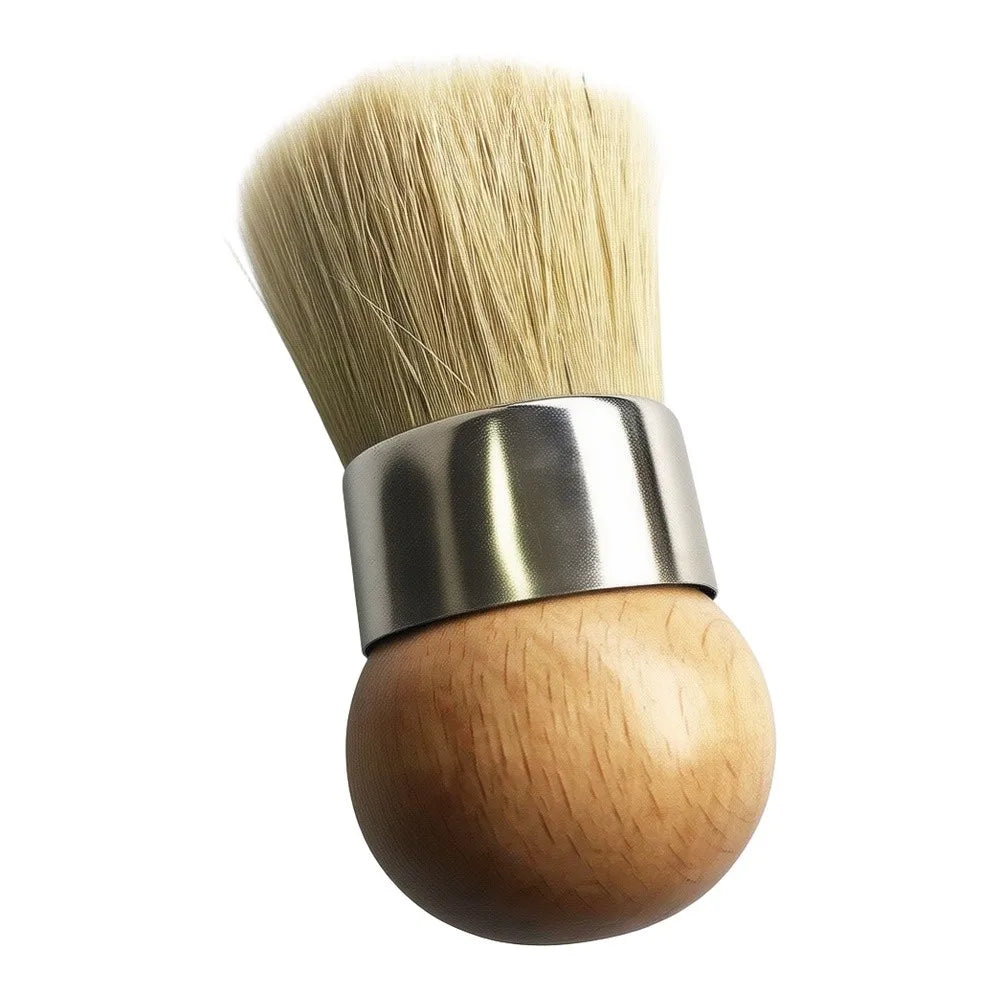 Round Wax Brush – Natural Bristle Wooden Handle Stencil Tool