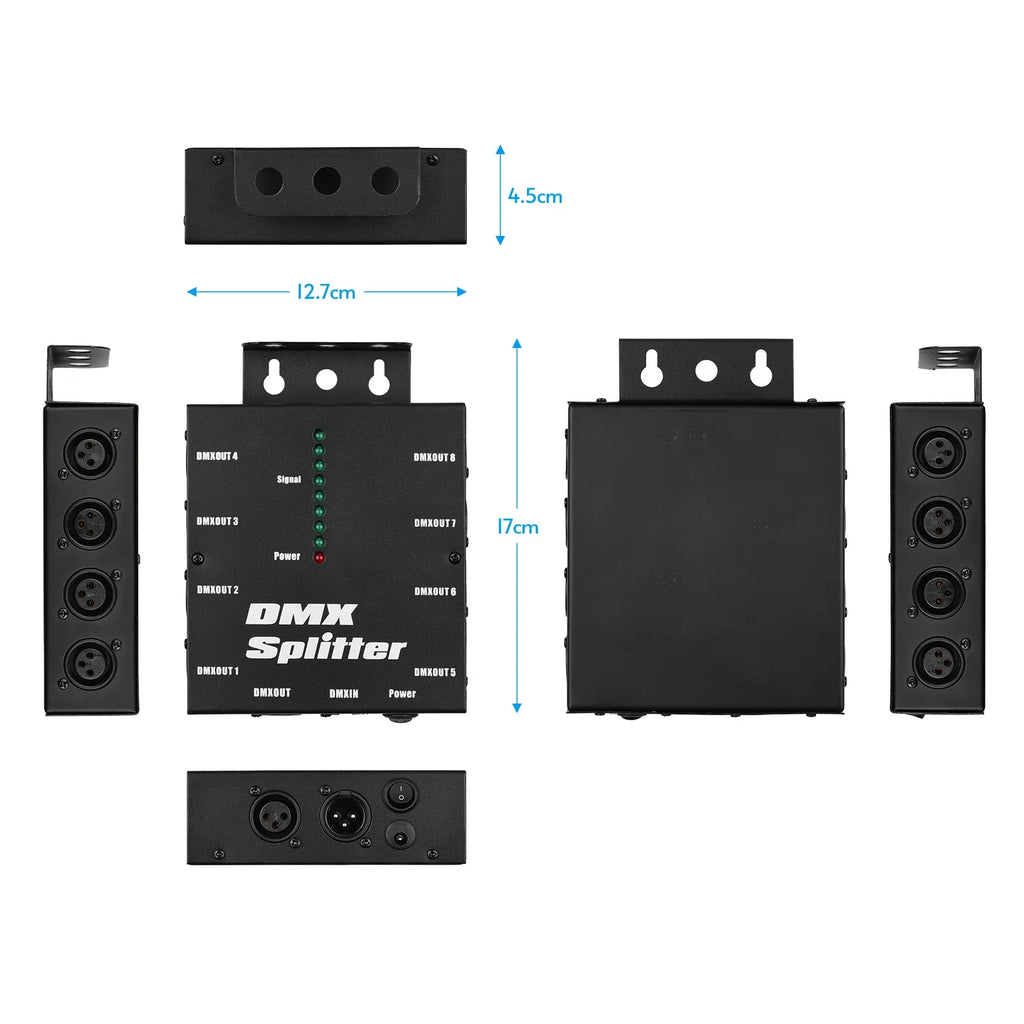 DMX512 1 Direct Input Output 8 Independent Outputs Optical Signal