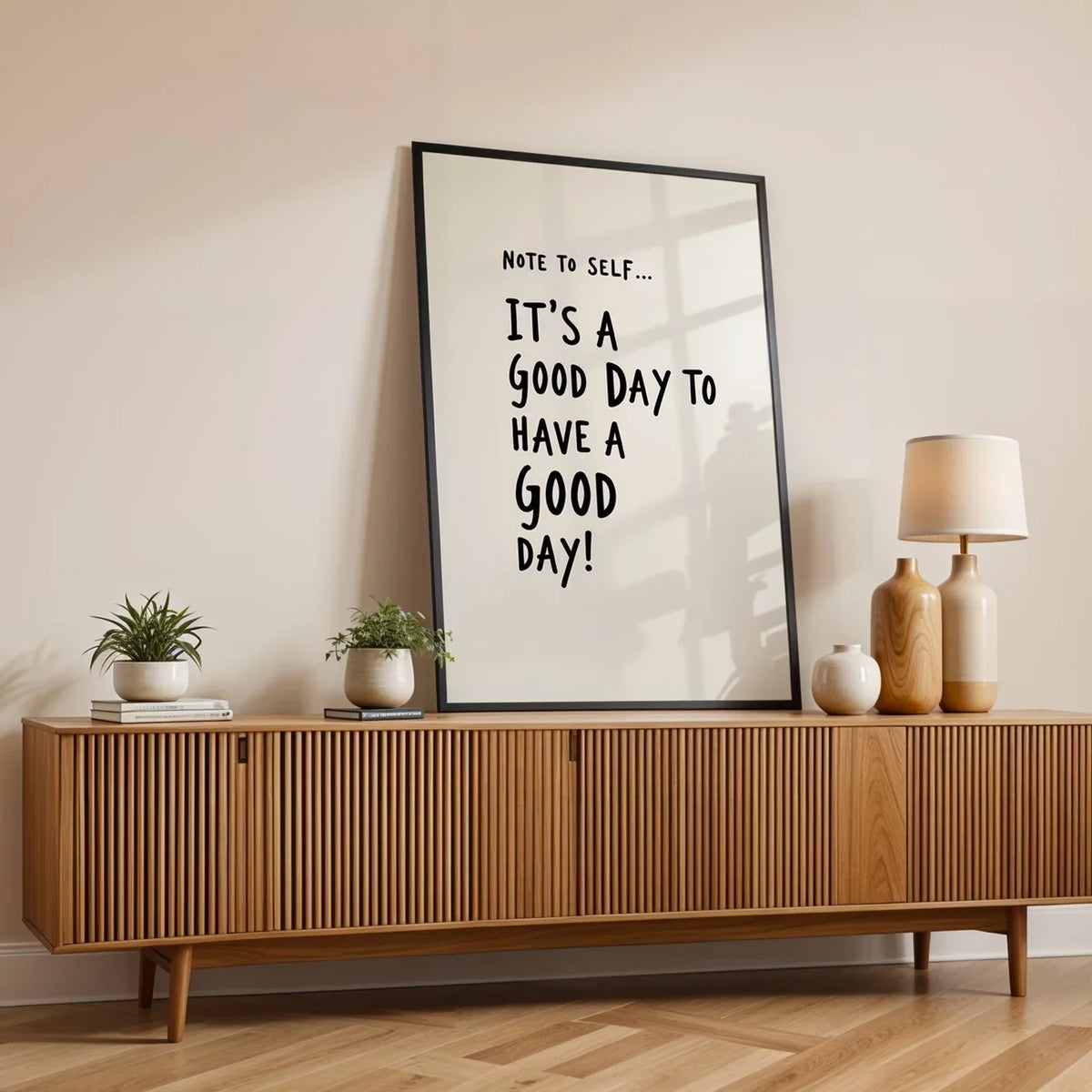 It's A Good Day Quote Canvas Wall Art | Motivational Print