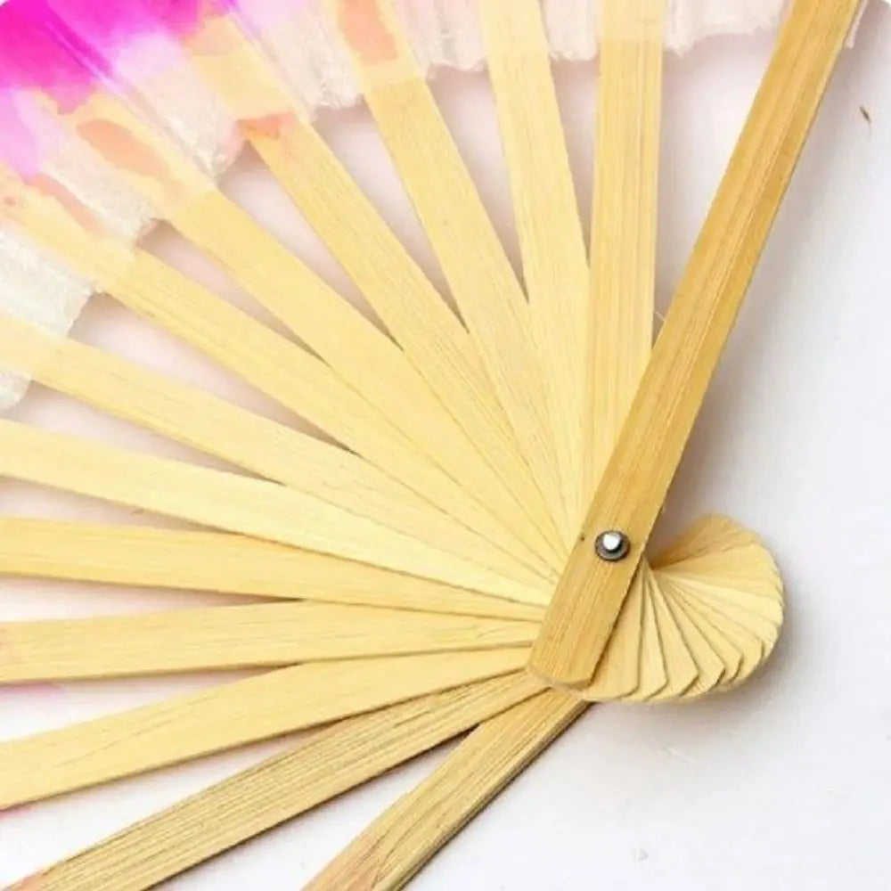 Handmade Silk Yangko Dance Fan – Chinese Half Circle Folk Art