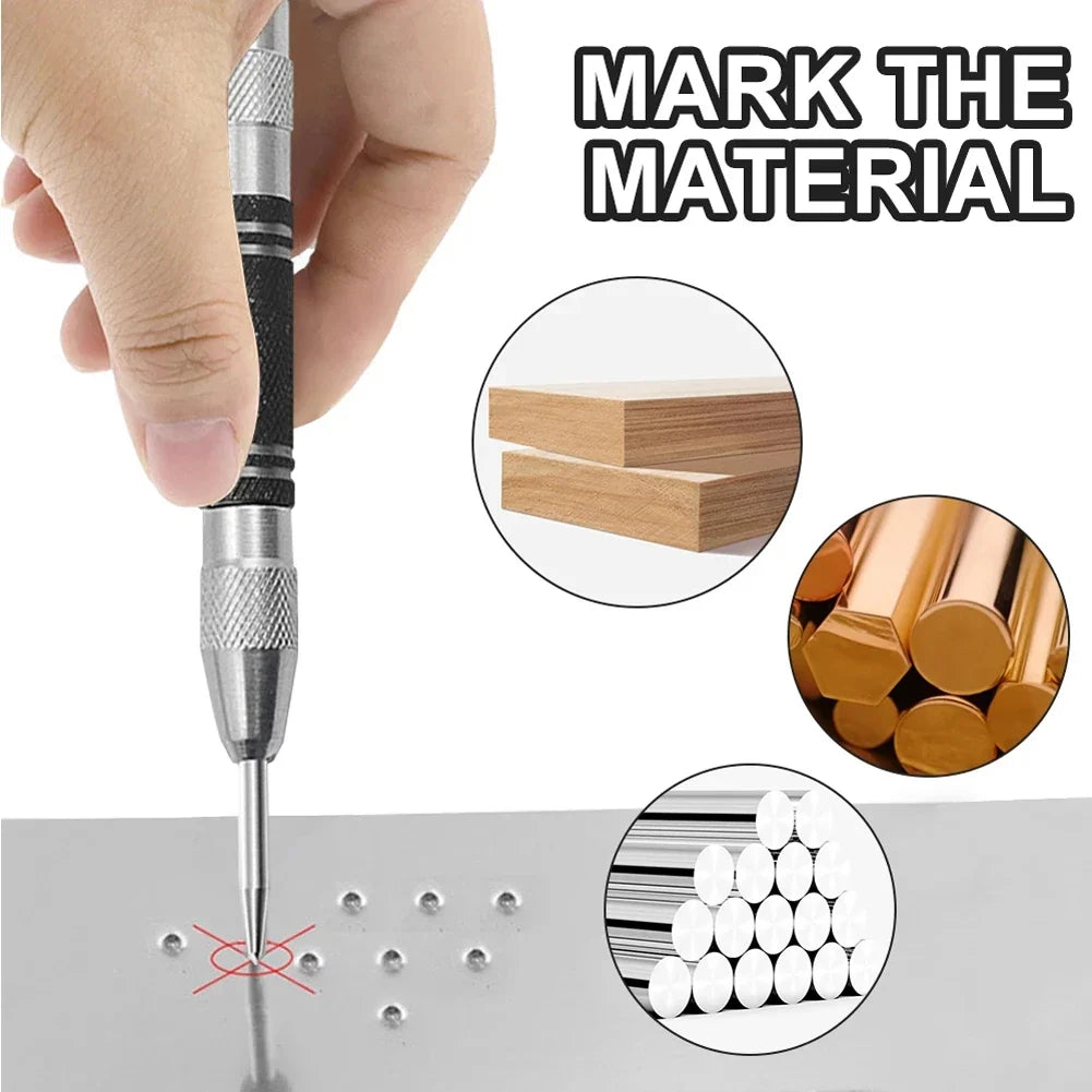 Automatic Center Punch Spring-Loaded | Metal, Wood & Glass Marker