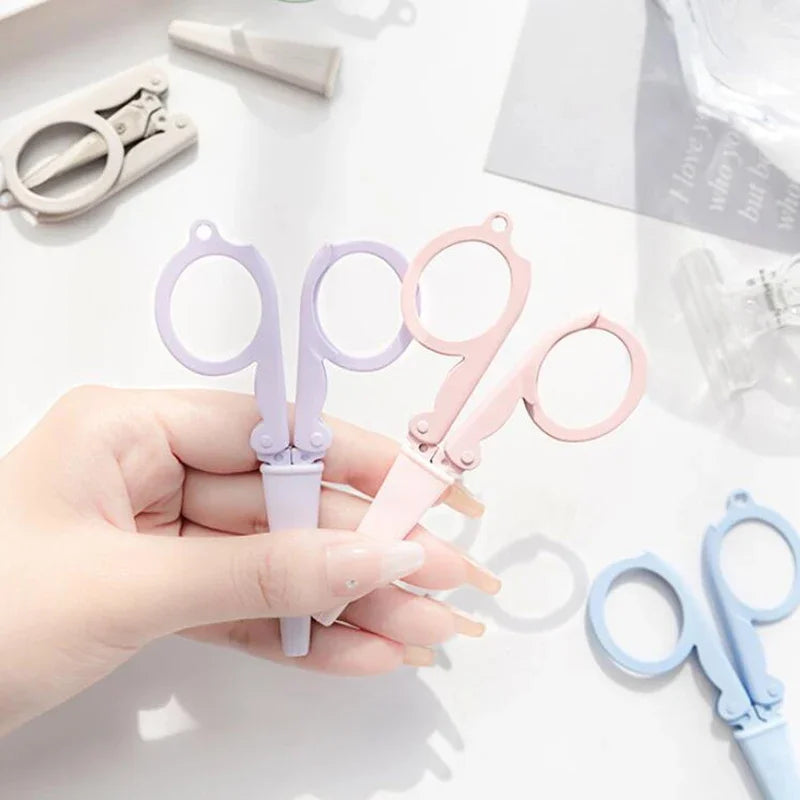 Kawaii Folding Scissors Mini Keychain | Morandi Color Craft Tool
