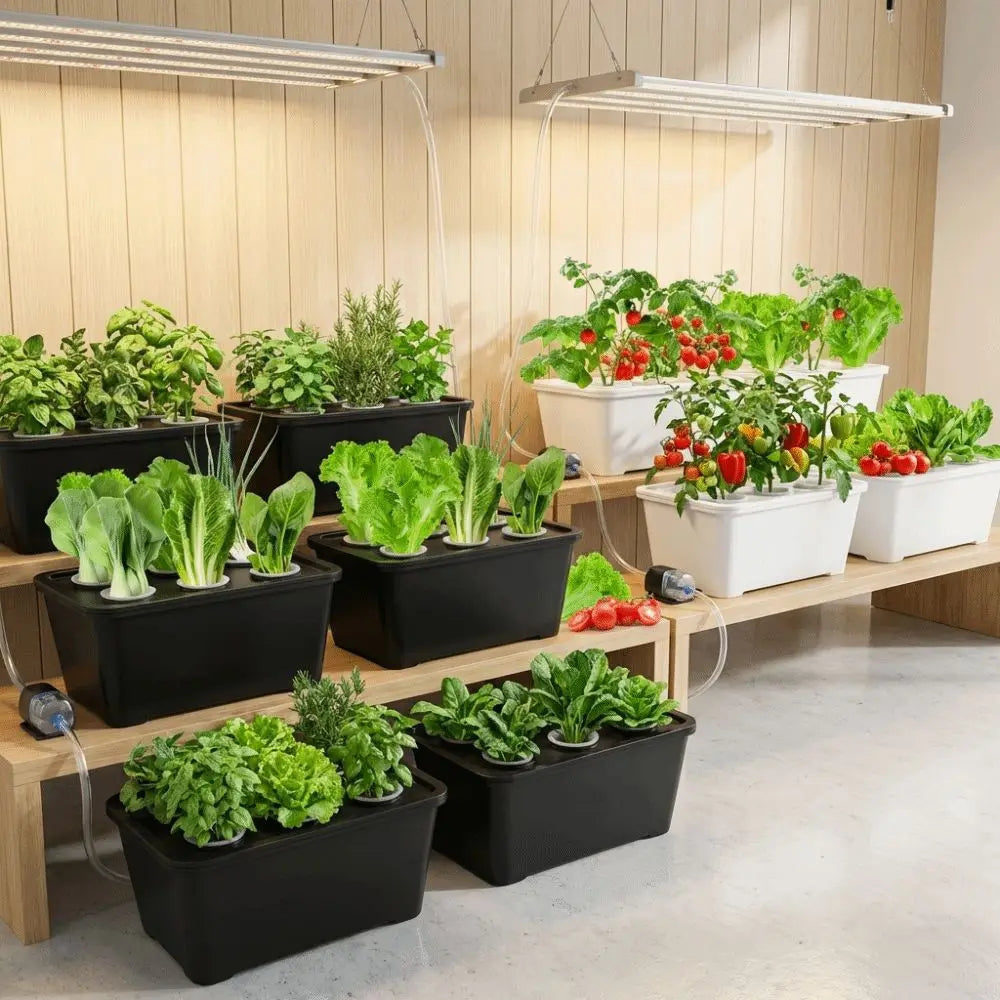 6-Hole Hydroponic Grower Kit | Self-Watering Indoor Herb Garden