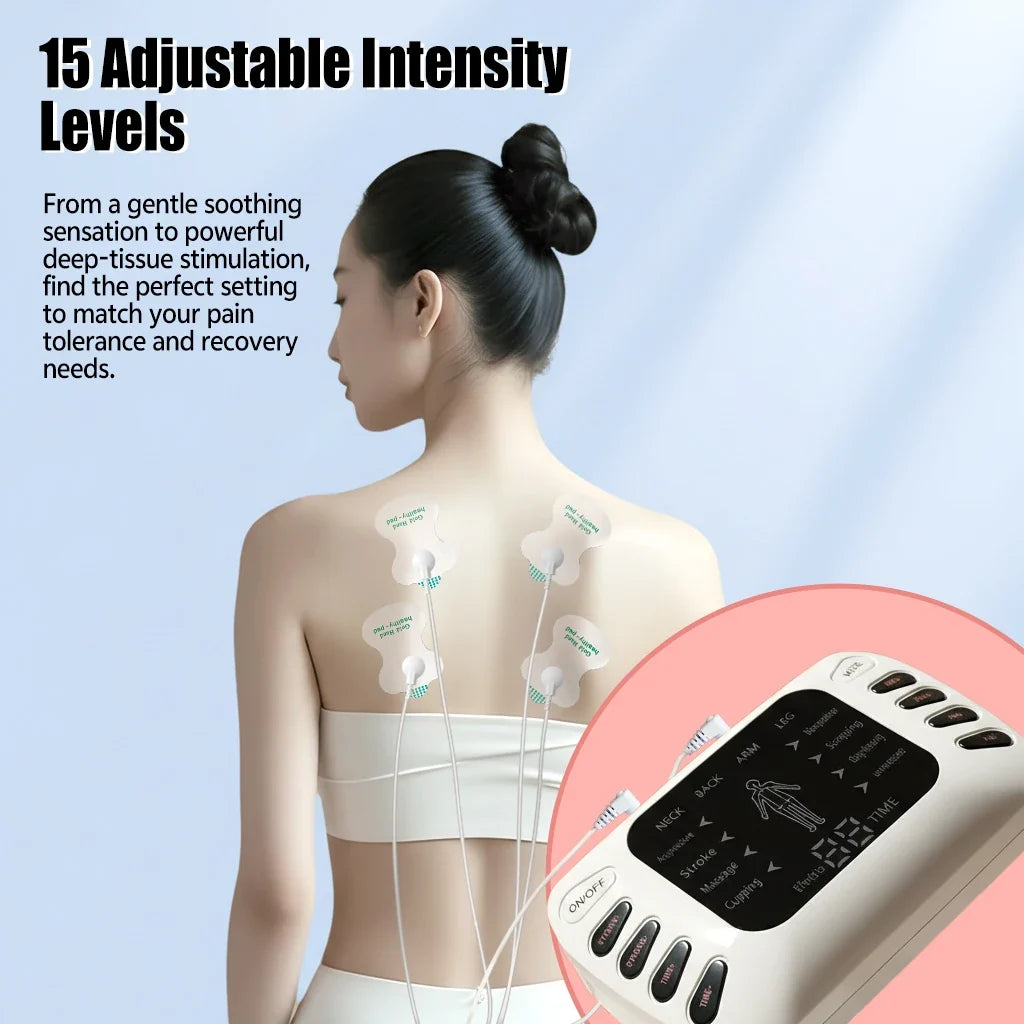 TENS EMS Muscle Stimulator | 8 Modes, 50 Levels, Dual Channel
