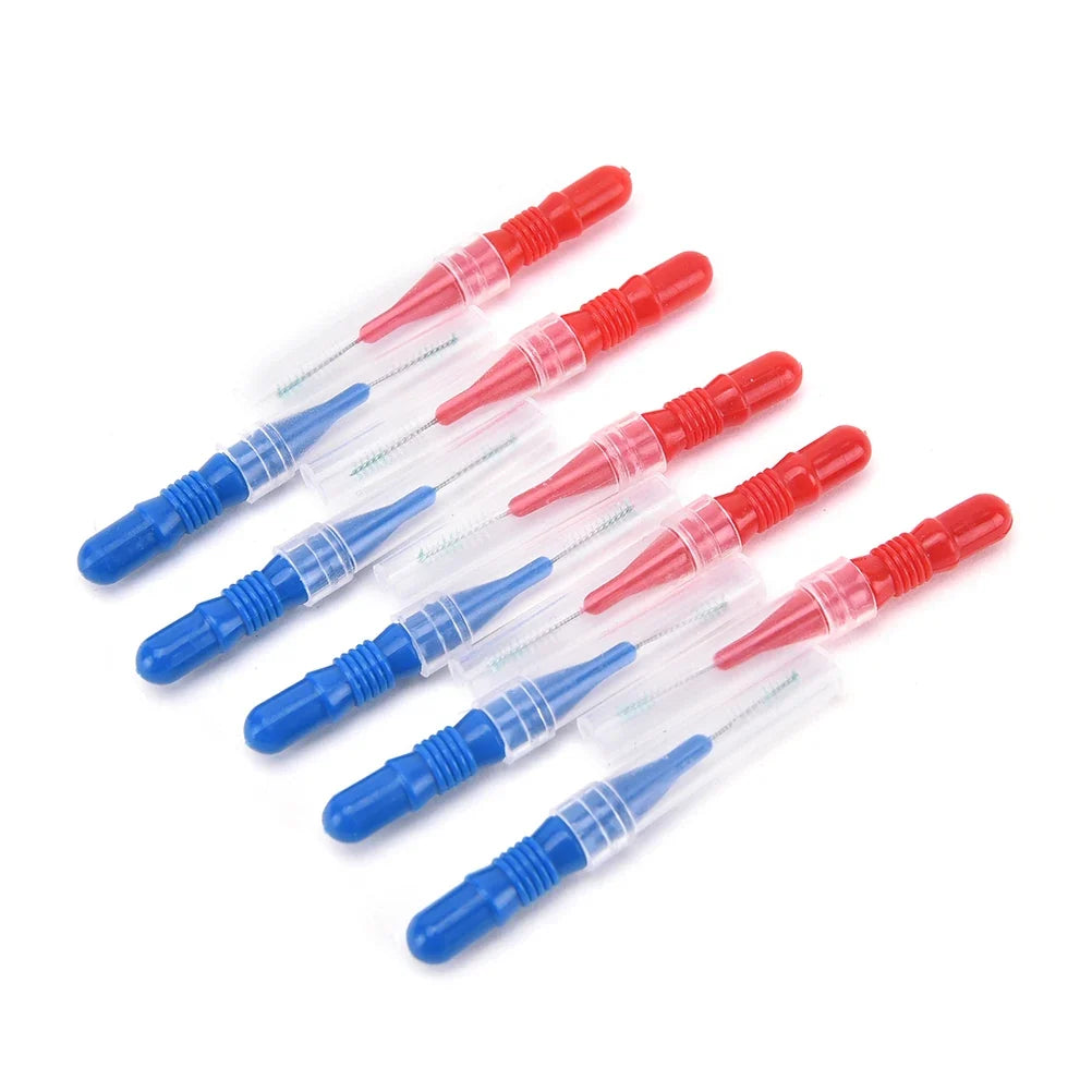 50-Piece Dental Floss Picks – Interdental Brush & Toothpick