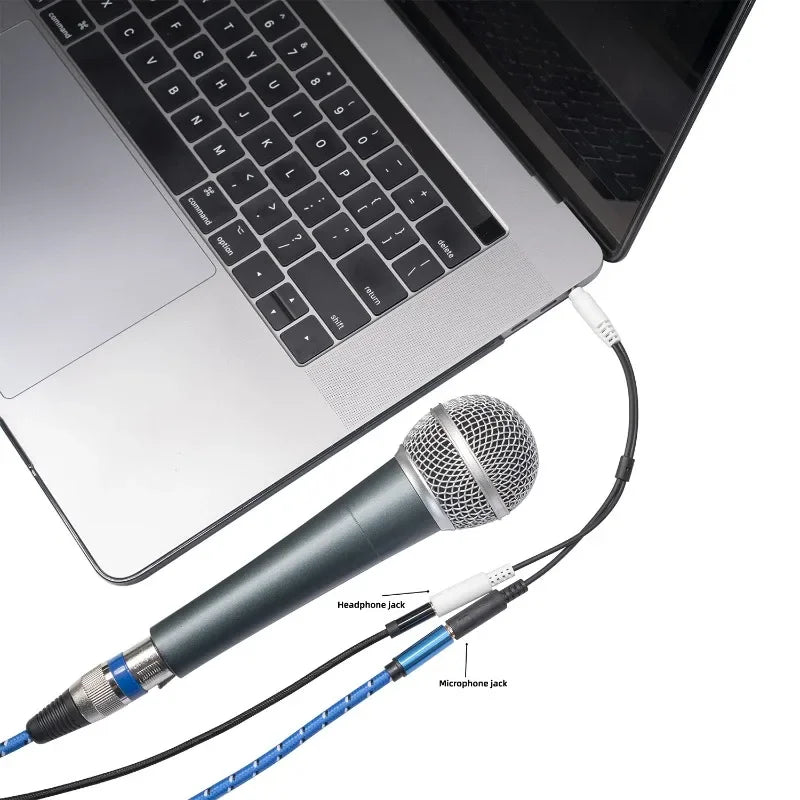 Stereo Audio 1Male 2 Female Headphone Mic TRRS Y Splitter Cable