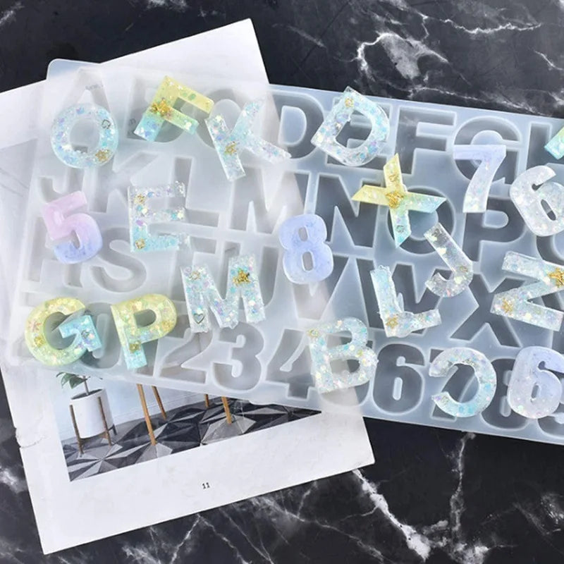 Alphabet & Number Silicone Mold – Epoxy Resin & Baking