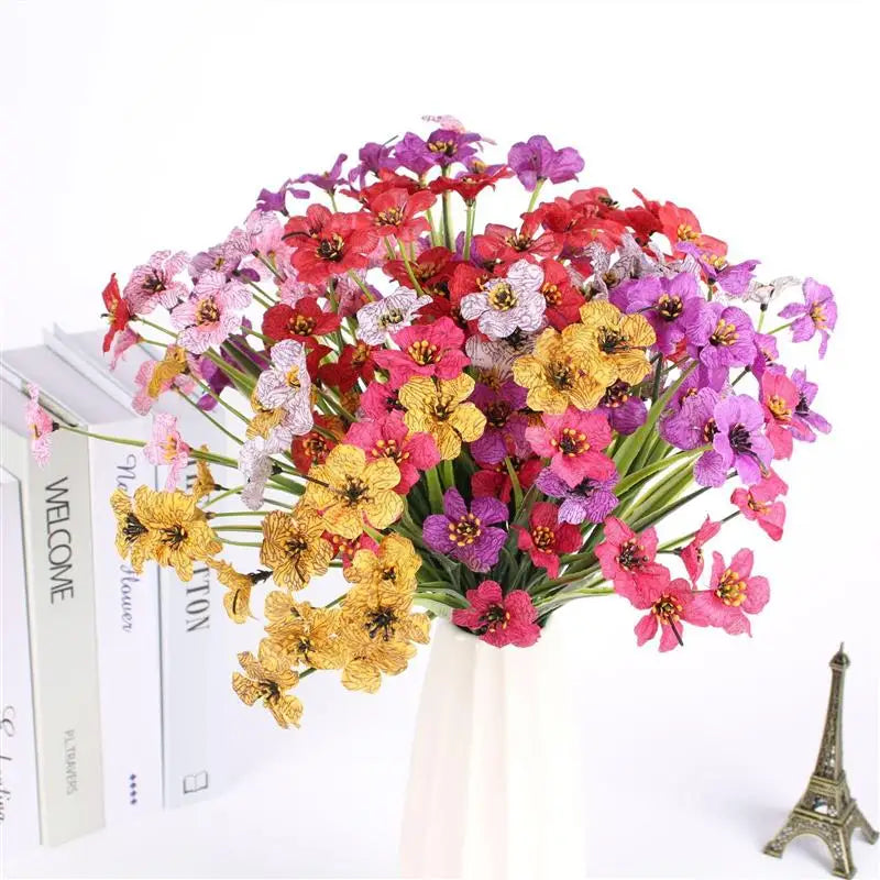 Aesthetic Violet Fall Flowers Eucalyptus Realistic Artificial Flower