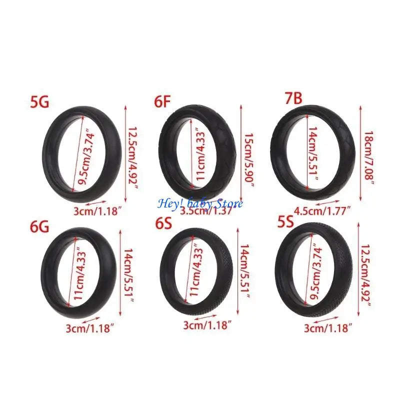 Tubeless PU Replacement Tire for Baby Stroller & Pram Wheels