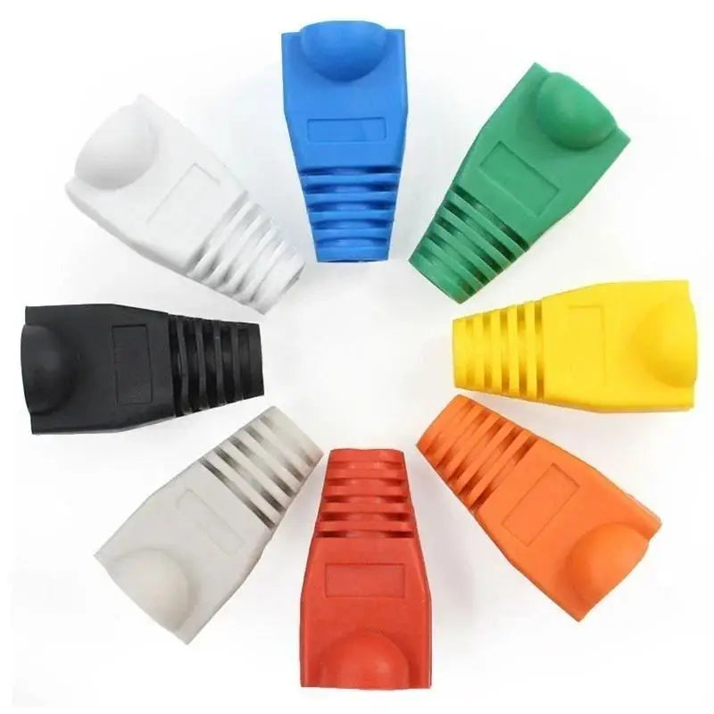 30-Pack RJ45 Strain Relief Boot Caps for CAT5E & CAT6 Cables