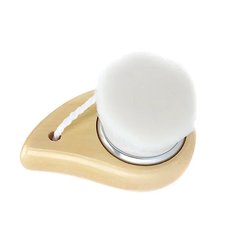 Soft Fiber Facial Cleansing Brush | Wooden Handle Face Brush