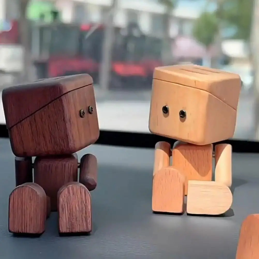 Shaking Wooden Man Figurine – Funny Desk Decor & Gift