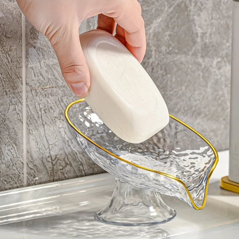Oval Soap Dish with Drainage Holes – Plastic Bathroom Organizer