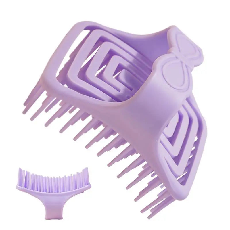 Hollow Out Hair Brush Scrubber Shampoo Scalp Scrub Massager Gentle