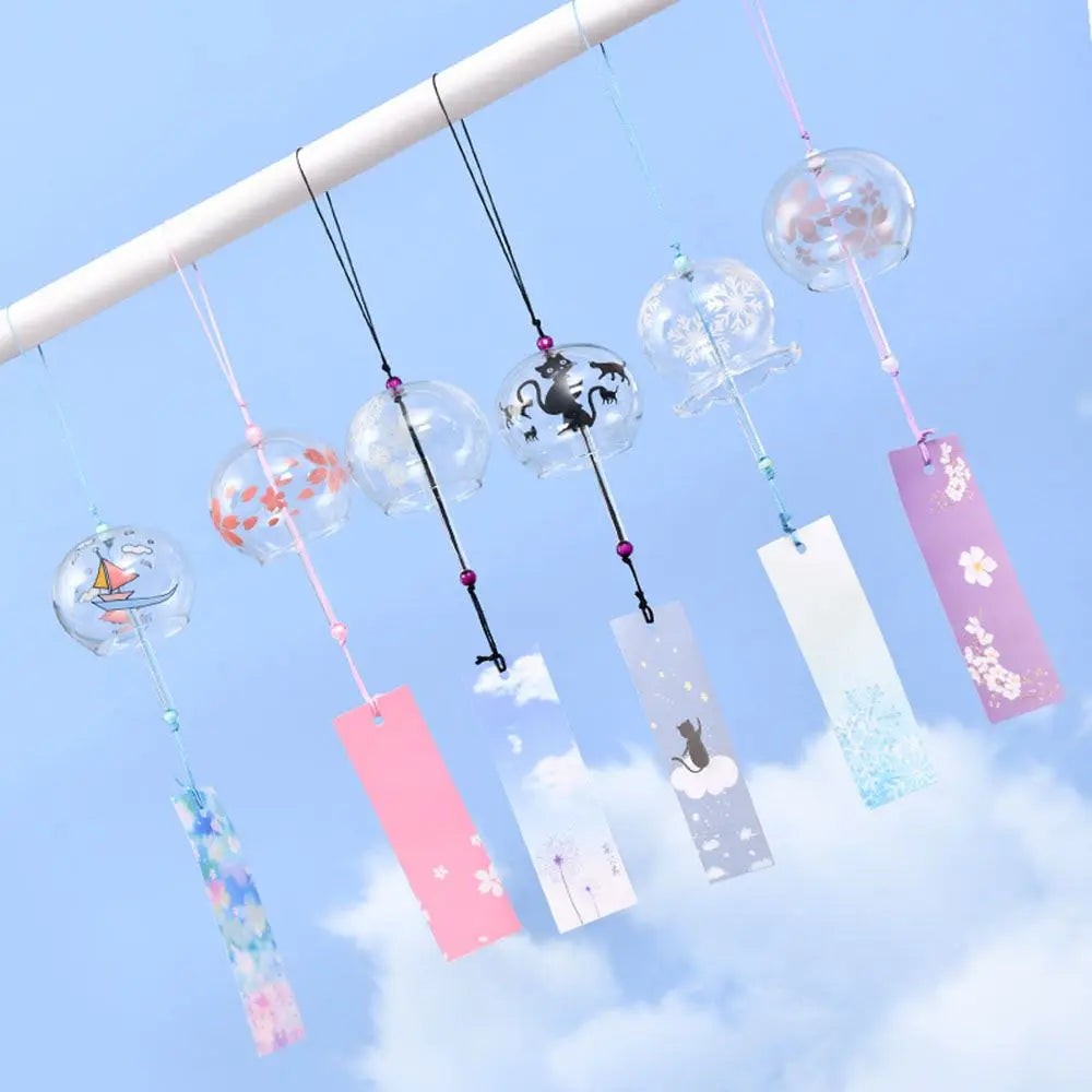 Japanese Glass Wind Chime – Handmade Furin Bell Home Decor