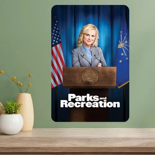 Parks & Recreation TV Show Metal Poster Sign | Wall Decor
