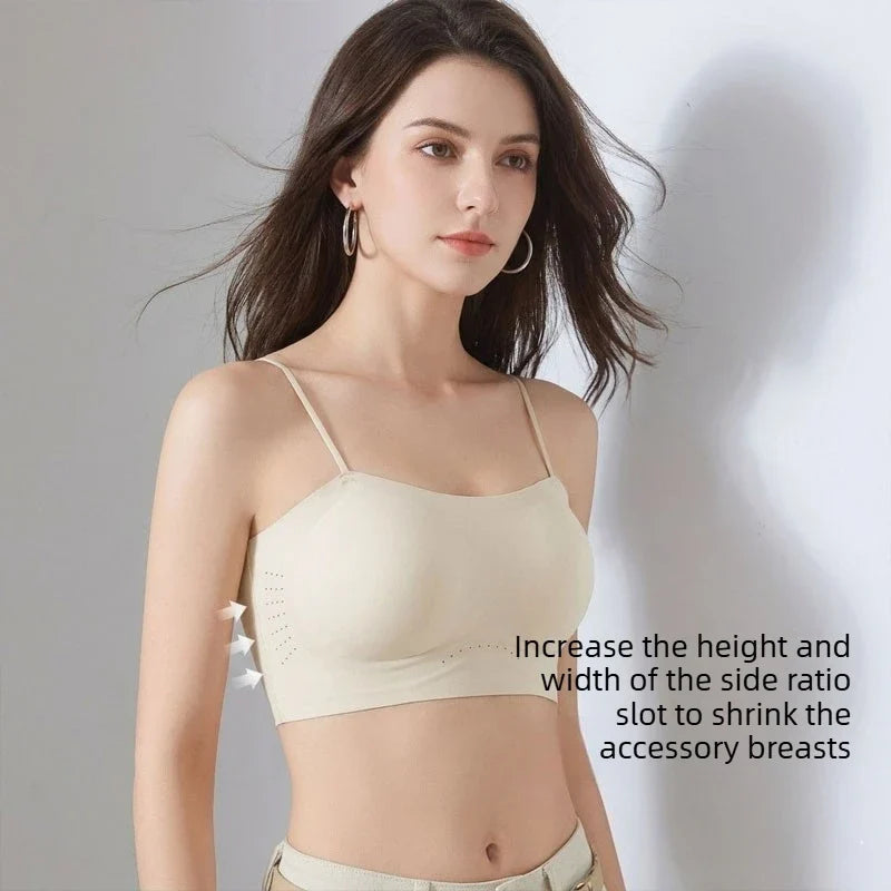 Seamless Wire-Free Push Up Bandeau Bra | Backless & Padded