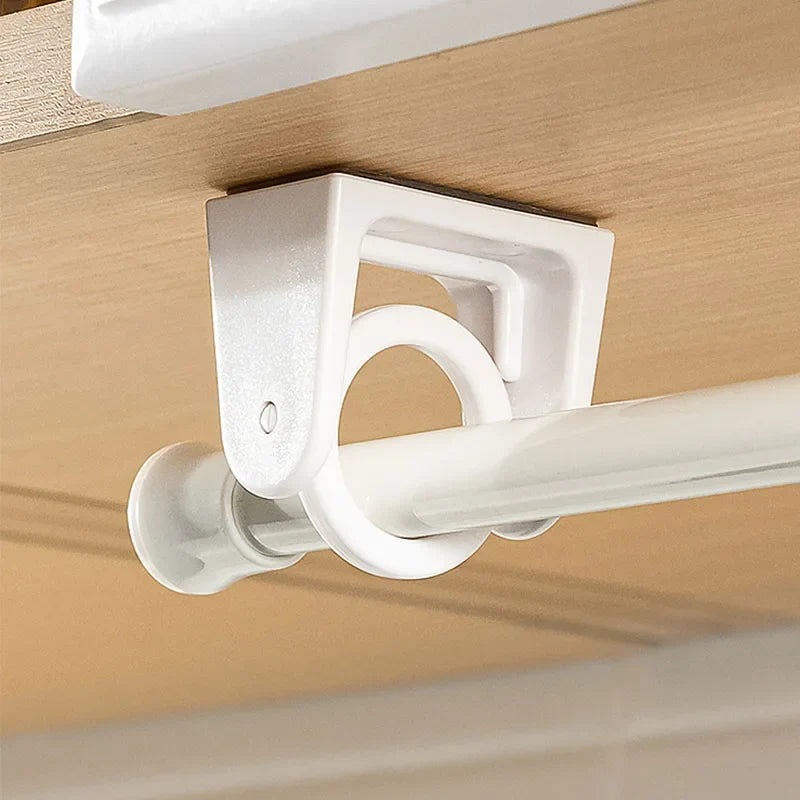 360° Rotatable No-Drill Pole Fixator | Shower & Towel Rod Bracket