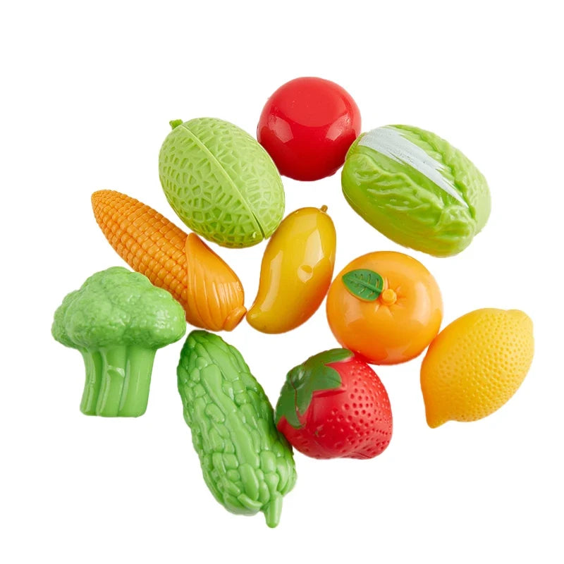 10 PCS Mini Simulation Fruit Vegetable Toys – Dollhouse Accessory