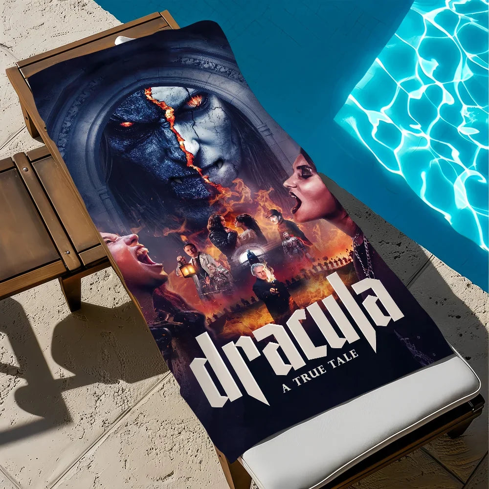 Dracula Horror Movie Quick-Dry Beach Towel | Pool & Travel Gift