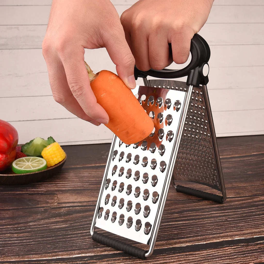 2-in-1 Stainless Steel Box Grater & Vegetable Shredder