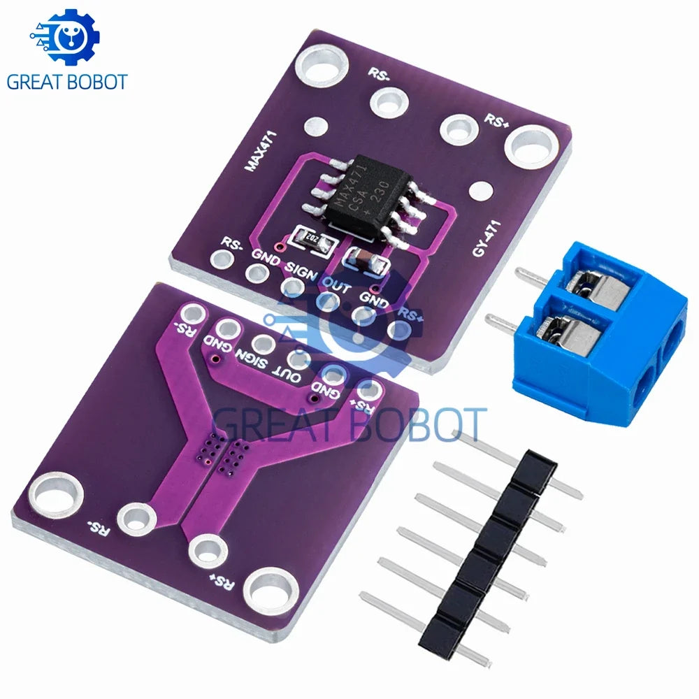 MAX471 3A Current Sensor Module for Arduino – DC 0–30V