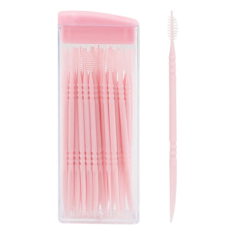 50-Pc Fish Bone Disposable Plastic Interdental Toothpicks