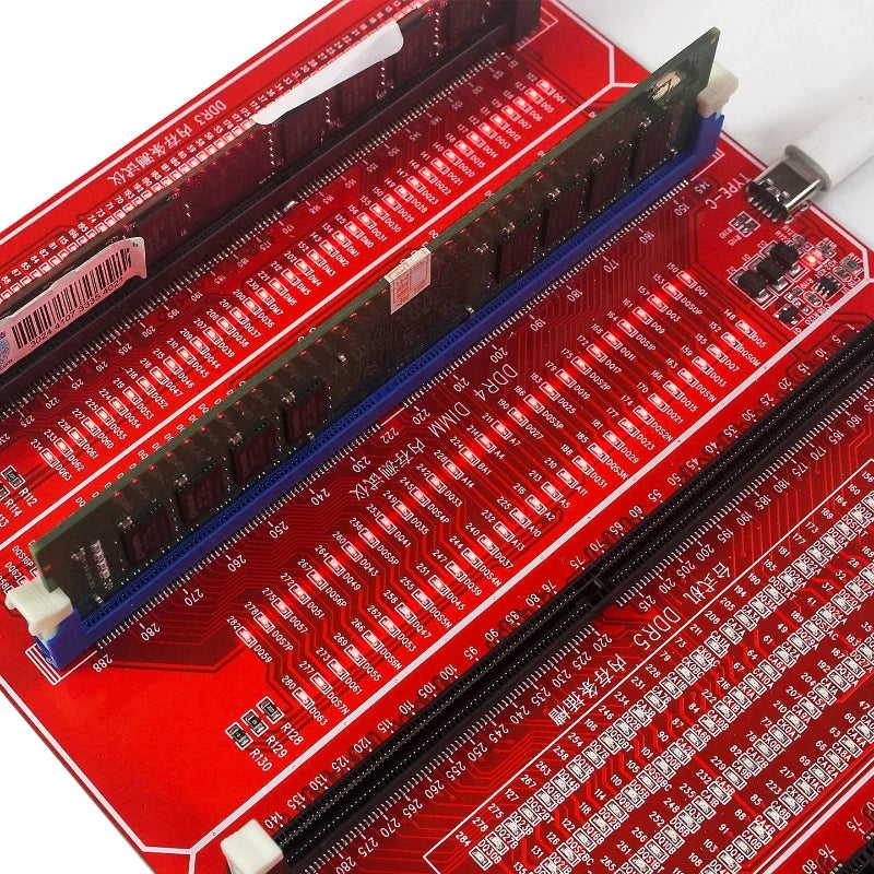 4-in-1 DDR3/DDR4/DDR5 Memory Tester with LED – PCB Diagnostics