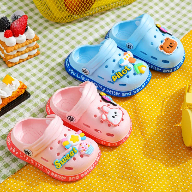 Kids Cartoon Flip Flops | Boys & Girls Beach Slippers