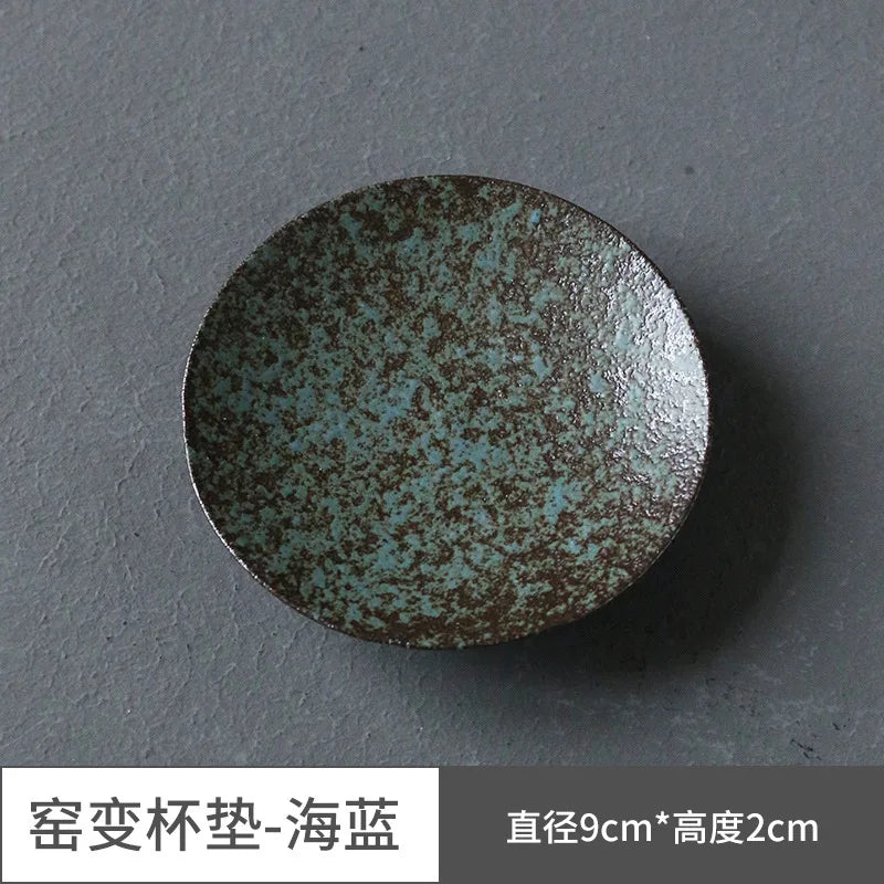 Ceramic Coasters Japanese Heat-resistant Non-slip Mats Tea Cup