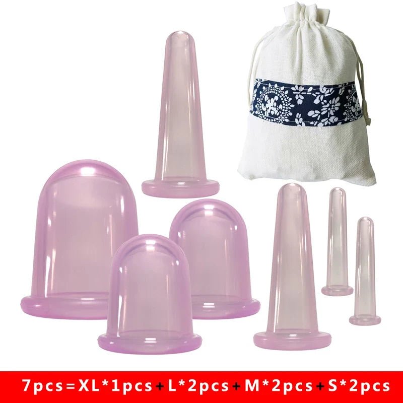7-Piece Silicone Vacuum Cupping Set – Body Massage Cups