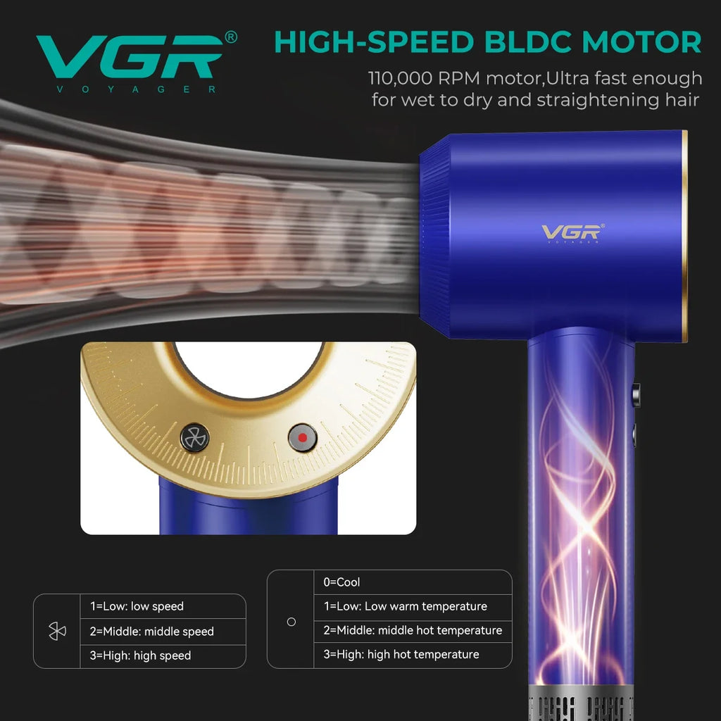 VGR V-445 Ionic Hair Dryer 1600W – Fast, Frizz-Free Drying